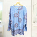 Handmade Rayon Om Shirt, Boho Festival Tunic, Block Printed (X-Large)