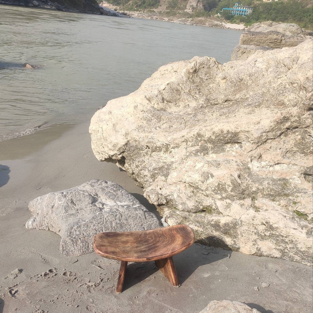 Meditation Bench, Mango wood meditation bench , foldable meditation bench , lotus position, Siddhasana, kneeling position (Vajrasana)