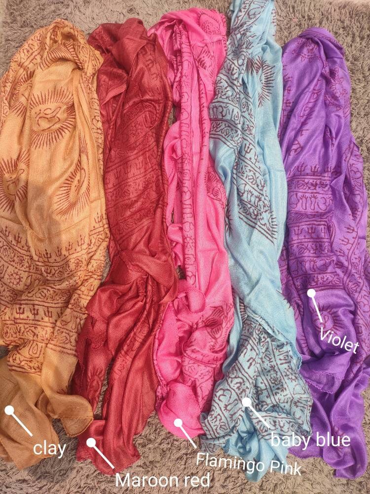 100 Pieces wholesale , Meditation scarf , Large om scarf , yoga head wraps , vinayasa scarf , prayer scarf ,  om sarong