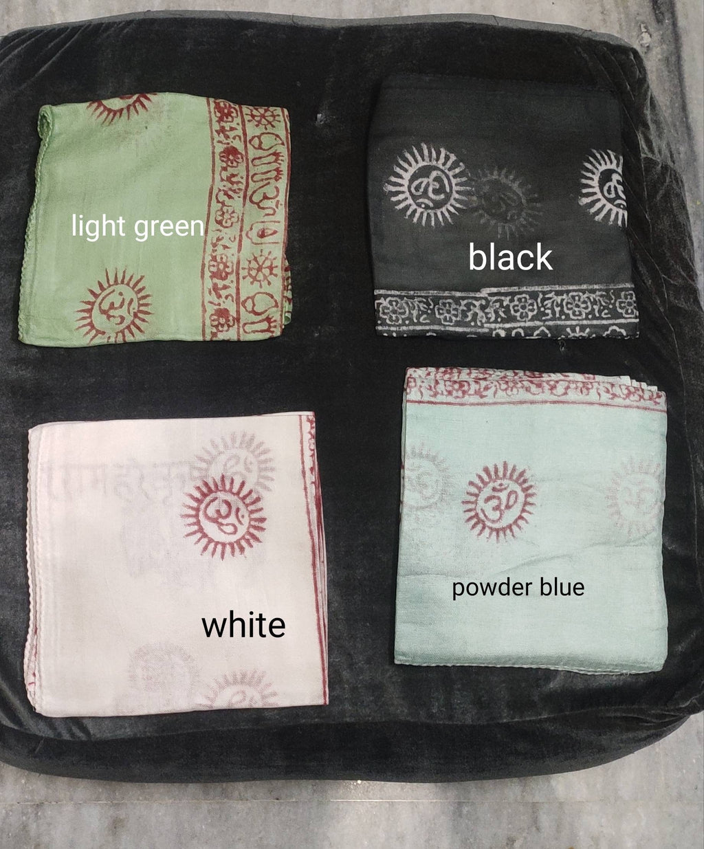 10, 25, 50 ,100 Pieces wholesale , Meditation scarf , Large om scarf , yoga head wraps , vinayasa scarf , prayer scarf ,  om sarong
