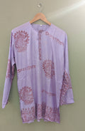 Om Shirt Handmade Vintage Style Clothing , Comfy Boho Style, Unisex Festival Tunic, Unique Hand Block Printed , Medium Size.