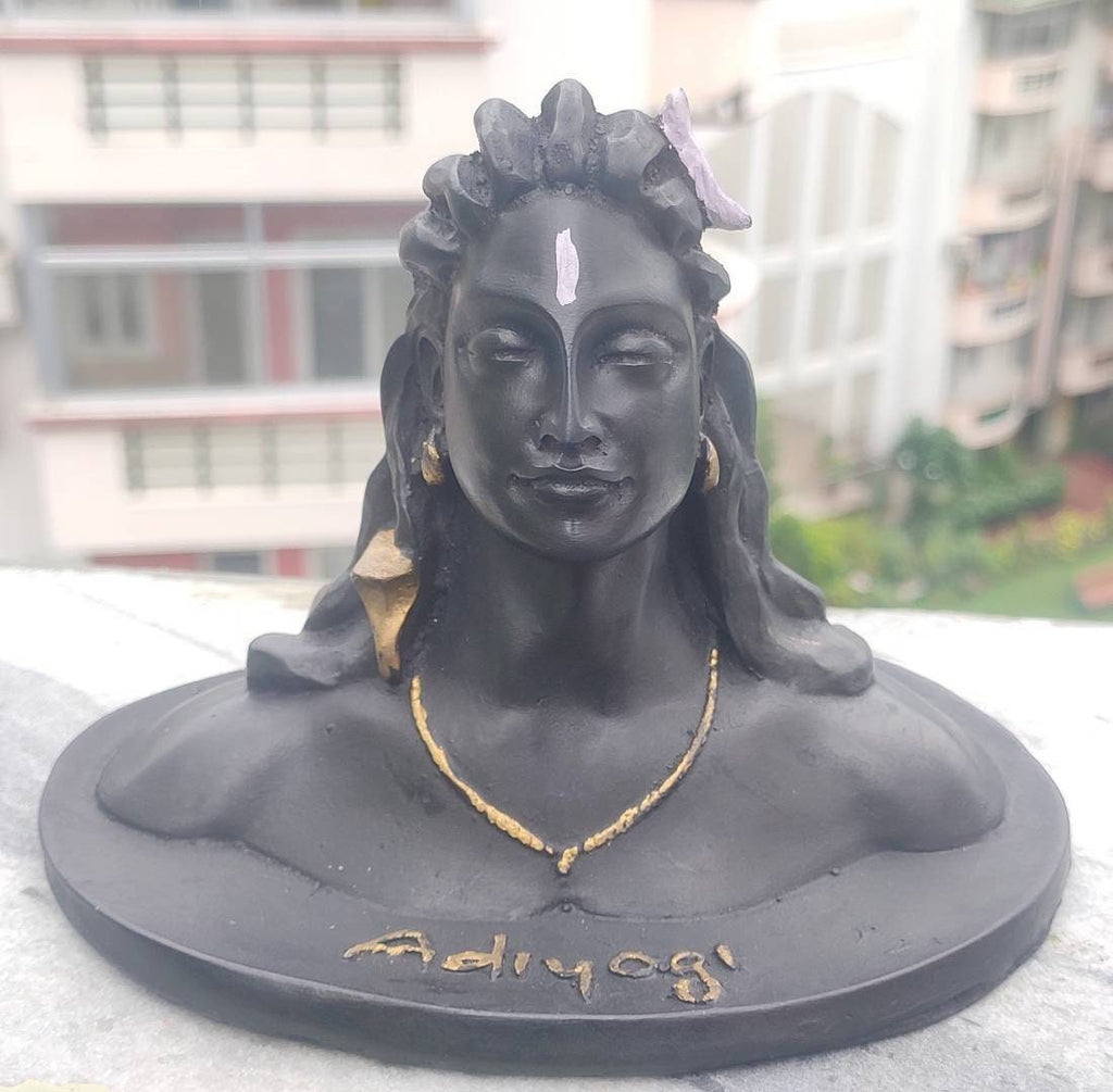 Adiyogi Shiva Statue, Polyresin Miniature Replica (4x6 inch)