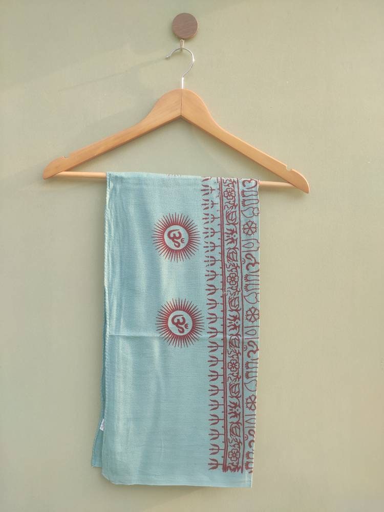 10,25,50 Meditation scarf, Large yoga scarf , Sarong -Pareo , Om Yoga shawl Indian mantra print