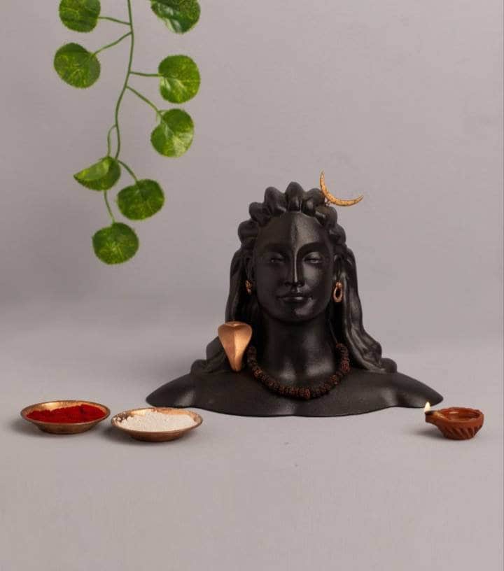 Adiyogi Shiva Metal Statue - 6 Inch Miniature, Isha Yoga Gift