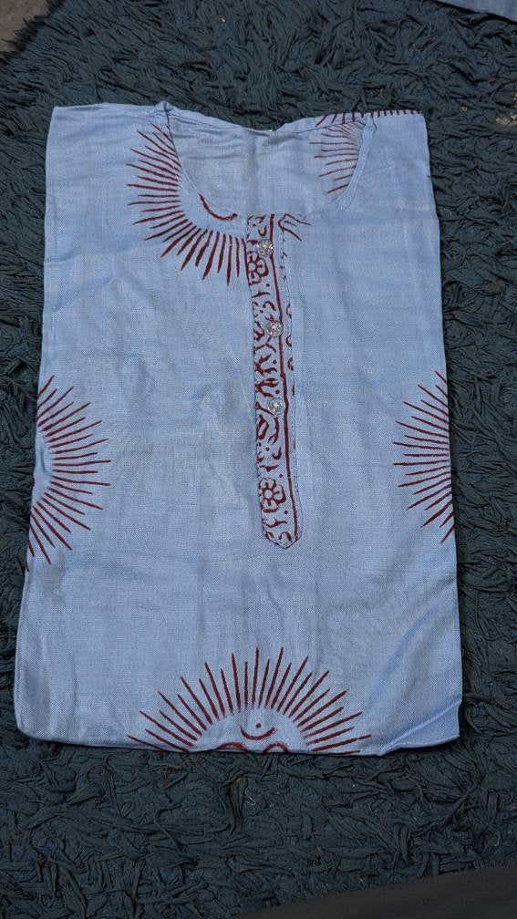 Handmade Om Shirt, Vintage Boho Style, Unisex Festival Tunic (Small)