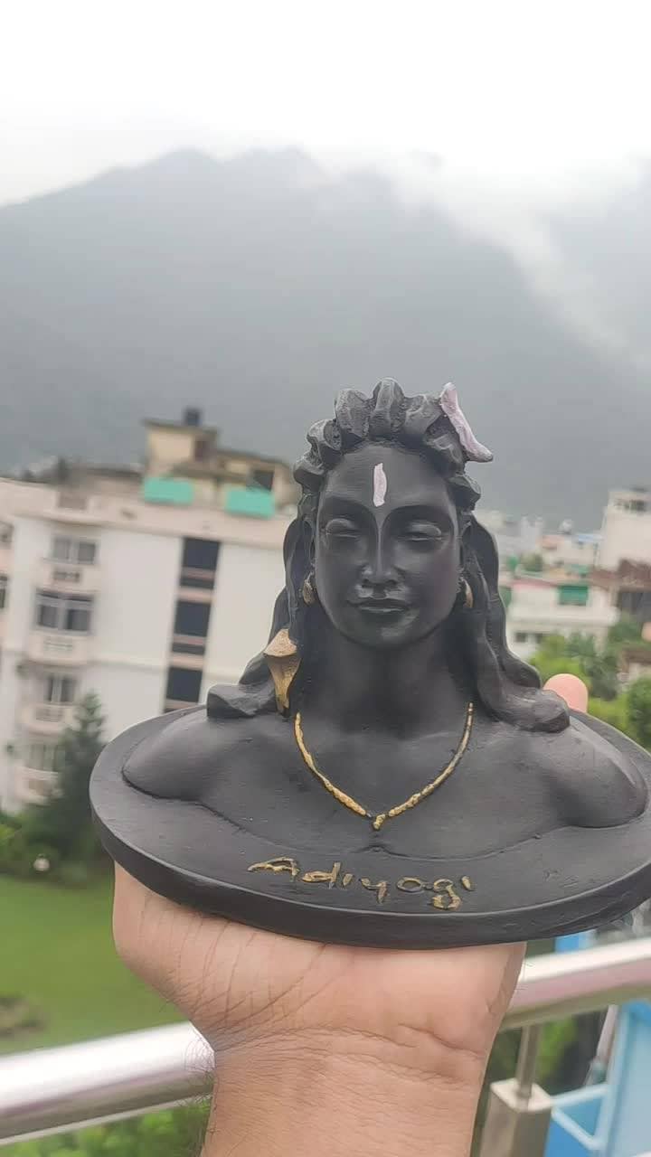 Adiyogi Shiva Statue, Polyresin Miniature Replica (4x6 inch)