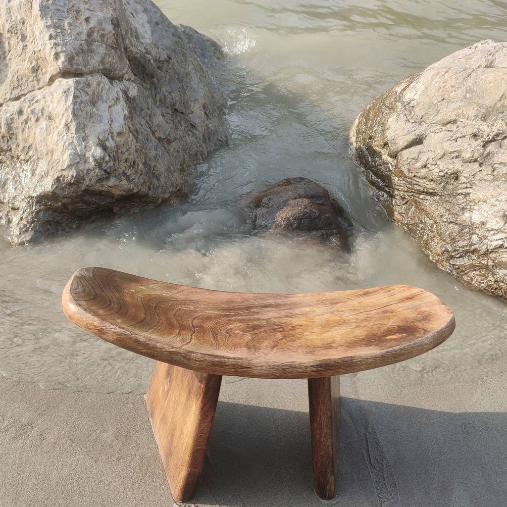 Meditation Bench, Mango wood meditation bench , foldable meditation bench , lotus position, Siddhasana, kneeling position (Vajrasana)