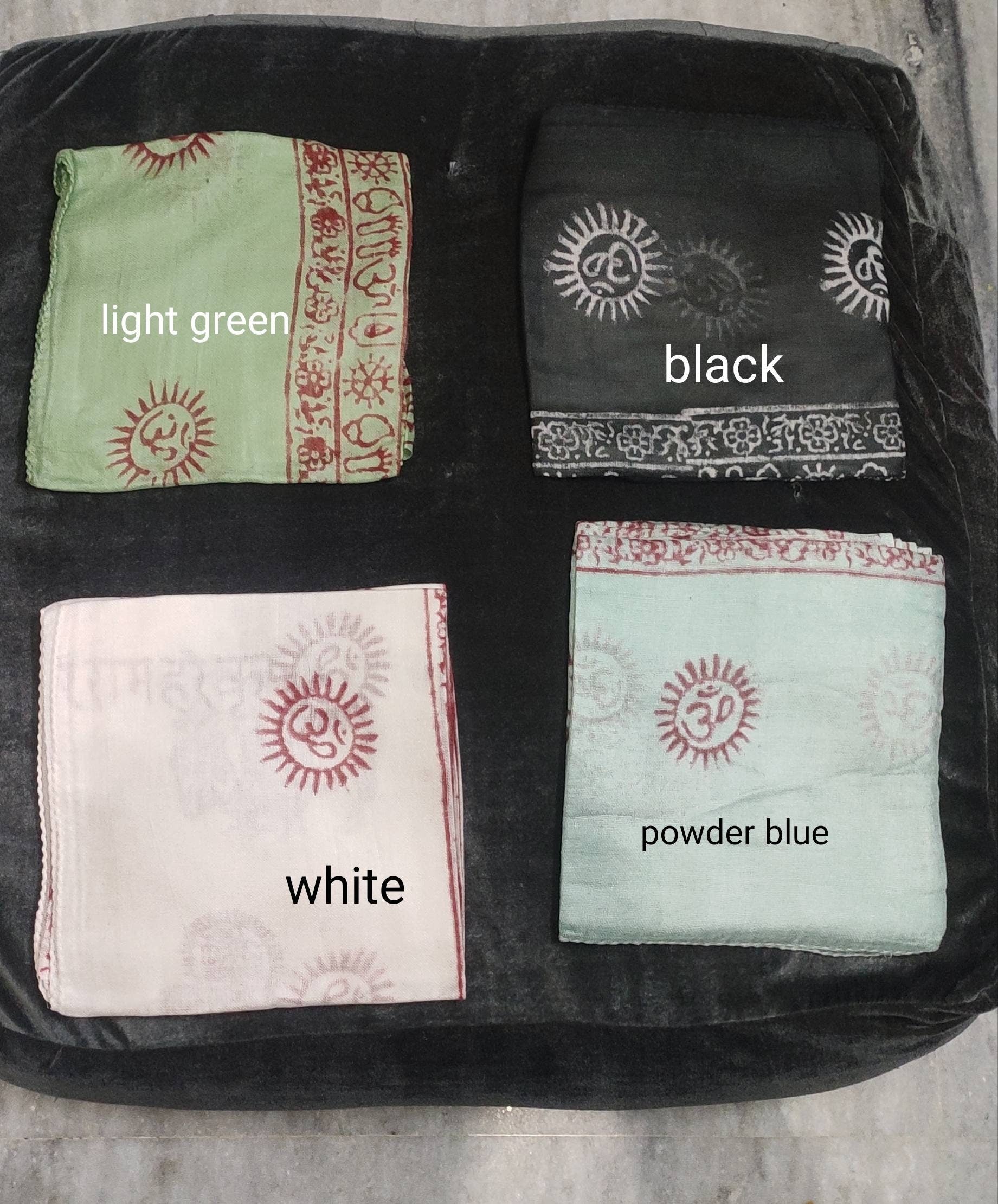 100 Pieces wholesale , Meditation scarf , Large om scarf , yoga head wraps , vinayasa scarf , prayer scarf ,  om sarong
