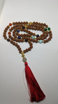 Seven chakra healing malas , 5 face Rudraksha with seven stones